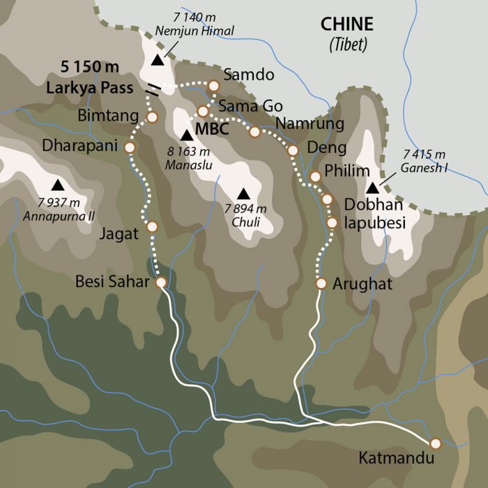 trek nepal tour du manaslu